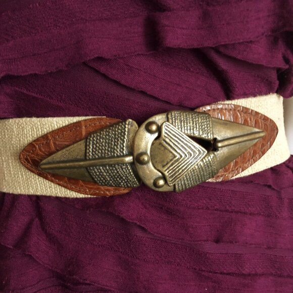 Vintage Omega stretch arrowhead belt — Made in USA, Small (24") - Picture 1 of 11